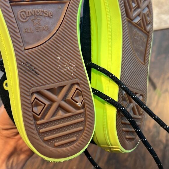 Converse Counter Climate high tops size 7 black and neon yellow EUC Chuck Taylor - Picture 6 of 11